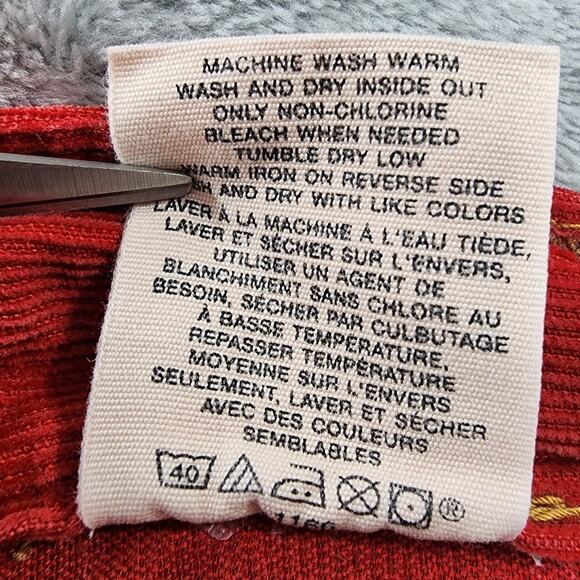 Vintage Y2K GAP Skirt Womens 6 Rust Red Stretch Corduroy Mini Back Buckle Preppy - Picture 6 of 9